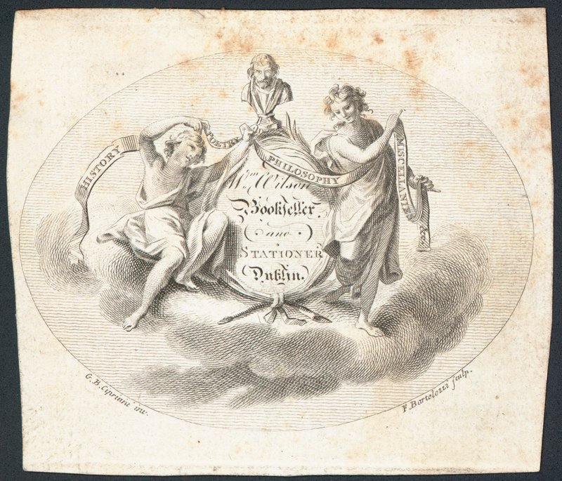 Handelskaart, William Wilson door Francesco Bartolozzi