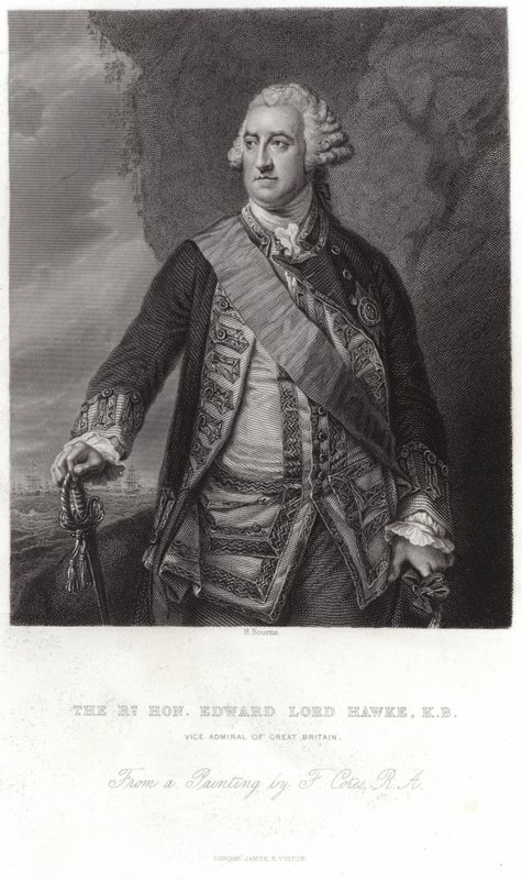Portret van Edward, Lord Hawke door Francis Cotes