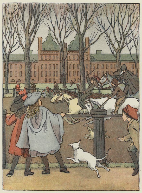 Londen: Rotten Row (kleurenlitho) door Francis Donkin Bedford