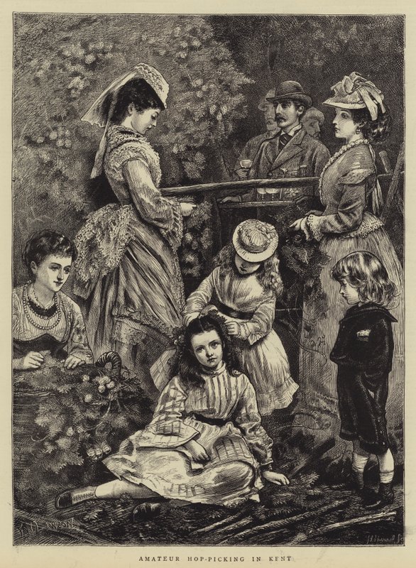 Amateur hopplukken in Kent door Francis Wilfred Lawson