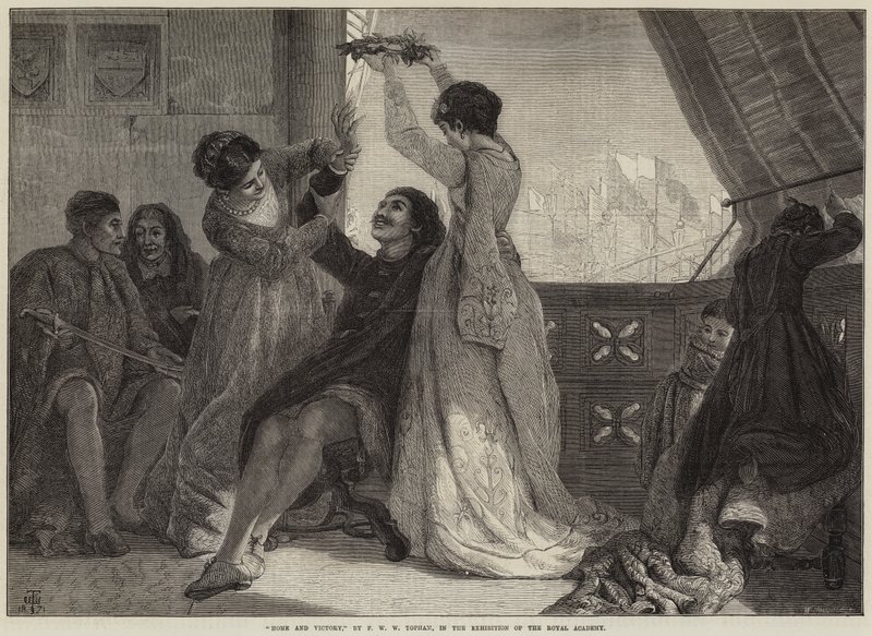 Thuis en Overwinning door Francis William Topham