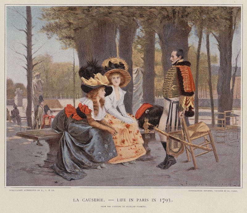La Causerie door Francois Flameng
