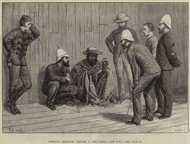 Cetewayo ontvangt Bezoekers in het Kasteel, Kaapstad door Frank Dadd