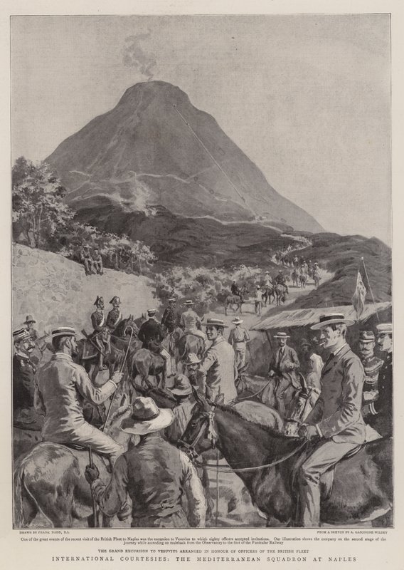 Internationale beleefdheden, het Middellandse Zee-eskader in Napels door Frank Dadd