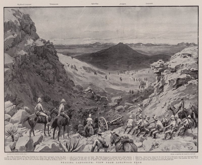 Nadert Ladysmith, Uitzicht vanaf Longwood Farm door Frank Dadd