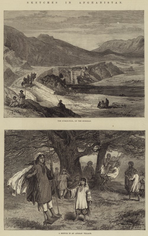 Schetsen in Afghanistan door Frank Dadd