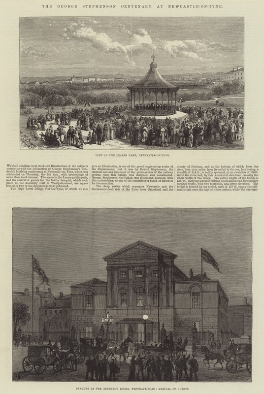 Het George Stephenson Eeuwfeest in Newcastle-on-Tyne door Frank Watkins