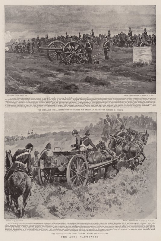 De legeroefeningen door Frank Dadd