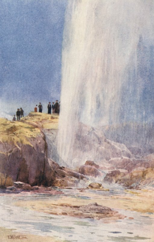 Nieuw-Zeeland: Wairoa Geyser door Frank H Wright