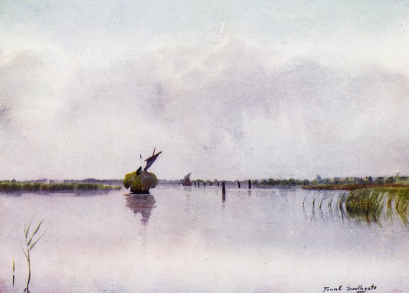 Norfolk Broads: Hooi-boot op Hickling Broad door Frank Southgate