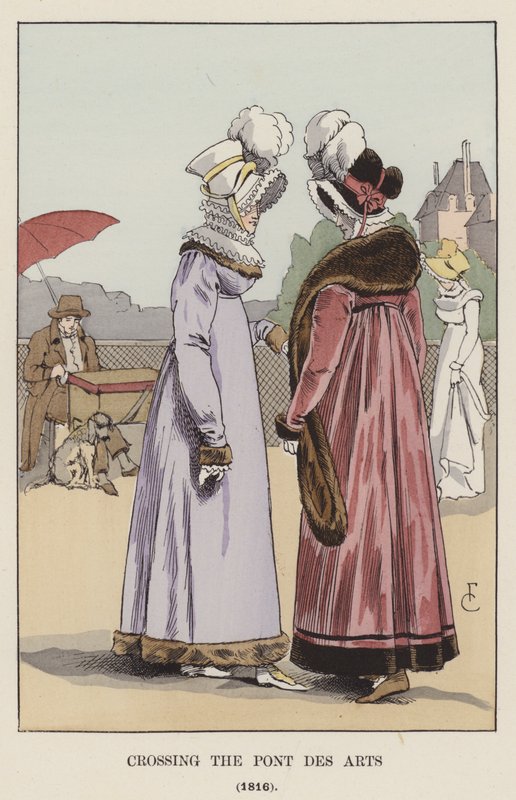 Oversteken van de Pont des Arts, 1816 door François Courboin