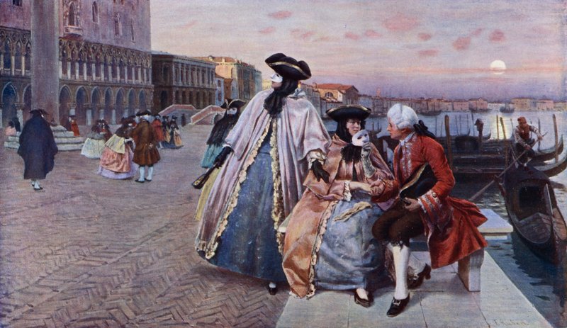 Na het Bal, Venetië door Franz Leo Ruben