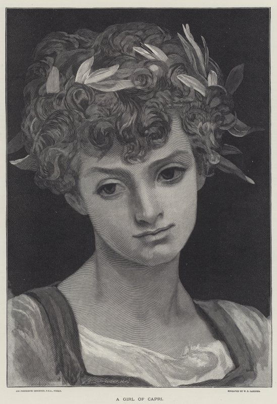 Een meisje van Capri door Frederic Leighton
