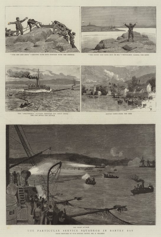 Het bijzondere diensteskader in Bantry Bay door Frederic Villiers