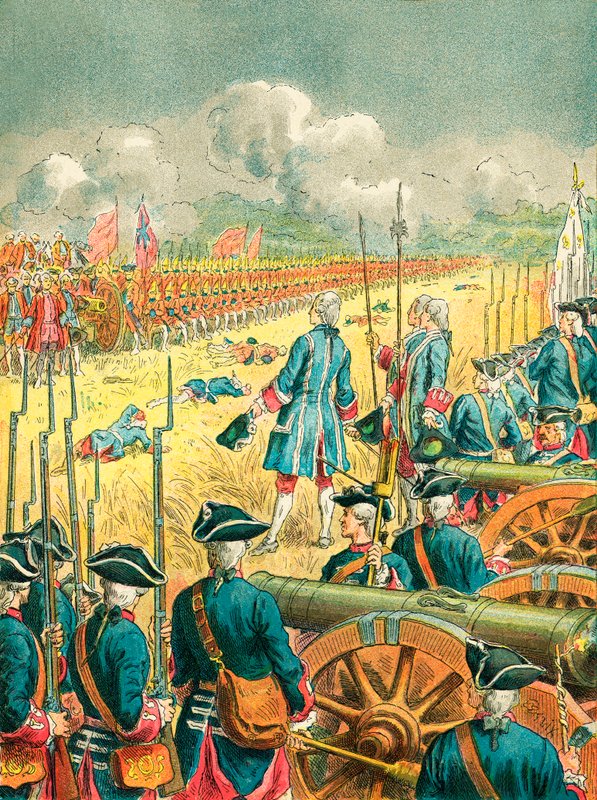 De slag bij Fontenoy door Frederic Theodore Lix