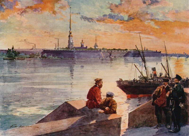Het Paleis Quay van de Neva door Frederic de Haenen