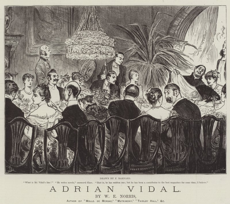 Adrian Vidal, door W E Norris door Frederick Barnard
