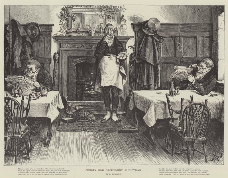 Kerstmis van knorrige oude vrijgezellen door Frederick Barnard