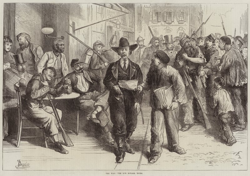 De oorlog, de Rue Royale, Tours door Frederick Barnard