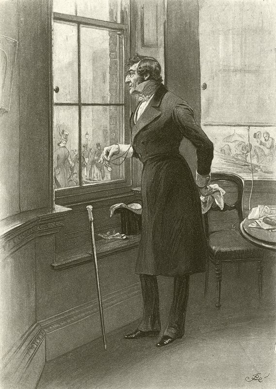 Majoor Pendennis (gravure) door Frederick Barnard