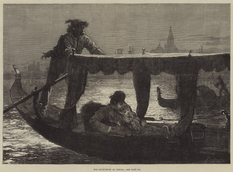 De huwelijksreis in Venetië door Frederick Barnard
