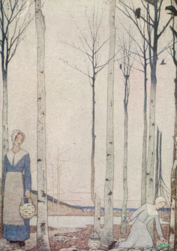 Quaker heiligen: Bleke Windbloemen door Frederick Cayley Robinson