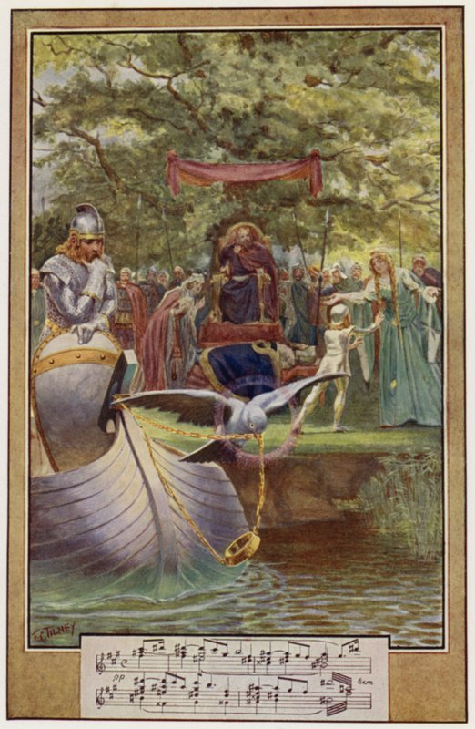 Het Vertrek van Lohengrin door Frederick Colin Tilney