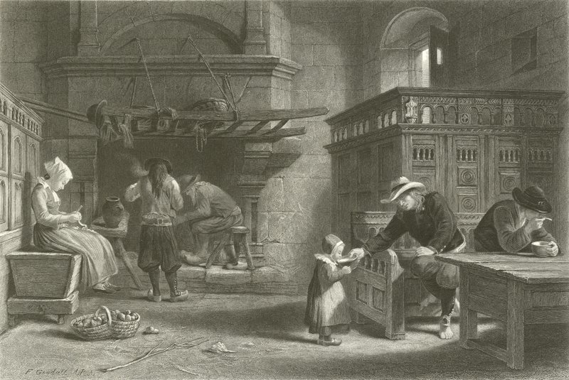 De Huiselijke Maaltijd, Bretagne door Frederick Goodall