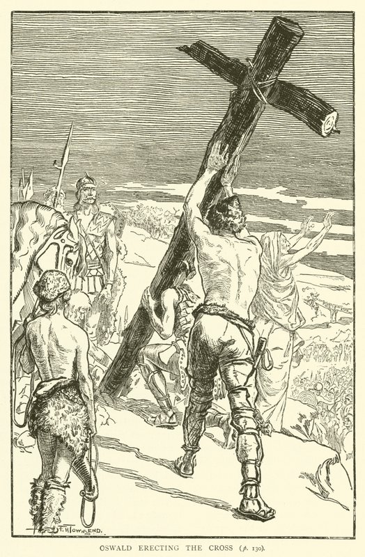 Oswald richt het kruis op door Frederick Henry Townsend
