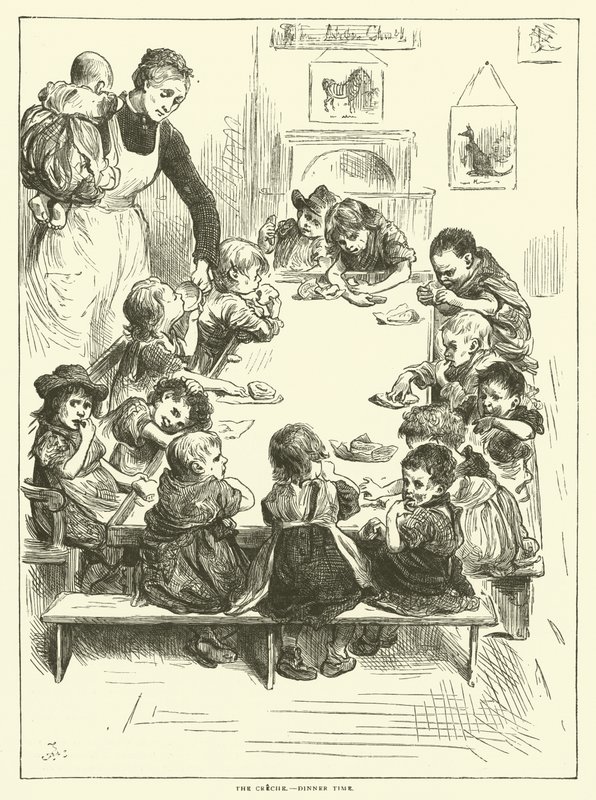 De crèche - etenstijd door Frederick L. Bernard