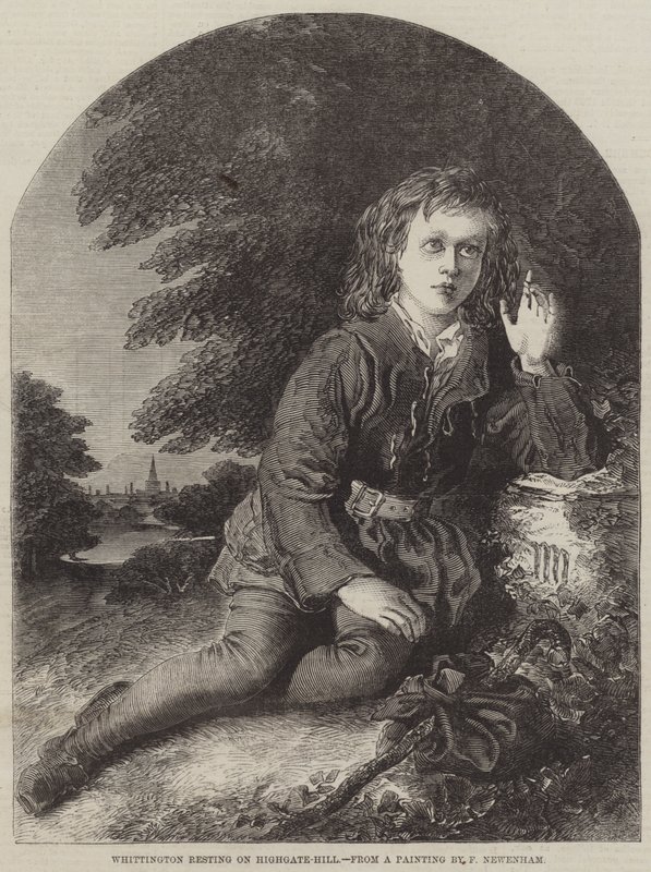 Whittington rustend op Highgate-Hill door Frederick Newenham