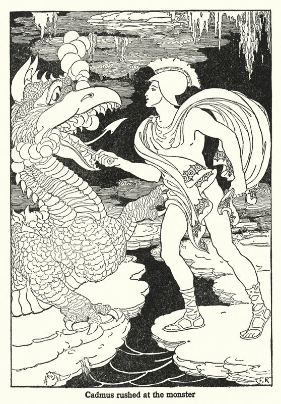 Cadmus stormde op het monster af door Frederick Richardson