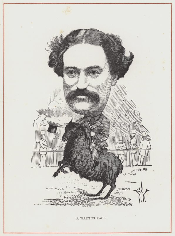 Edmund Yates door Frederick Waddy