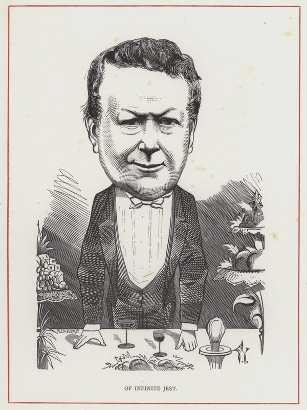 J B Buckstone door Frederick Waddy