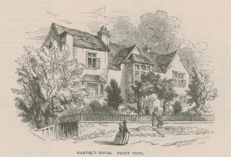 Het huis van Andrew Marvel, Highgate, Londen door Frederick William Fairholt