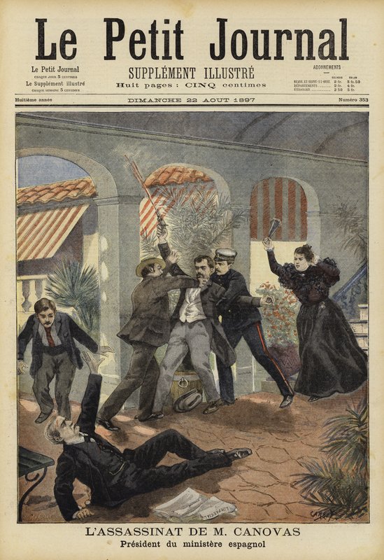 Moord op Antonio Canovas del Castillo, premier van Spanje, 8 augustus 1897 door French School