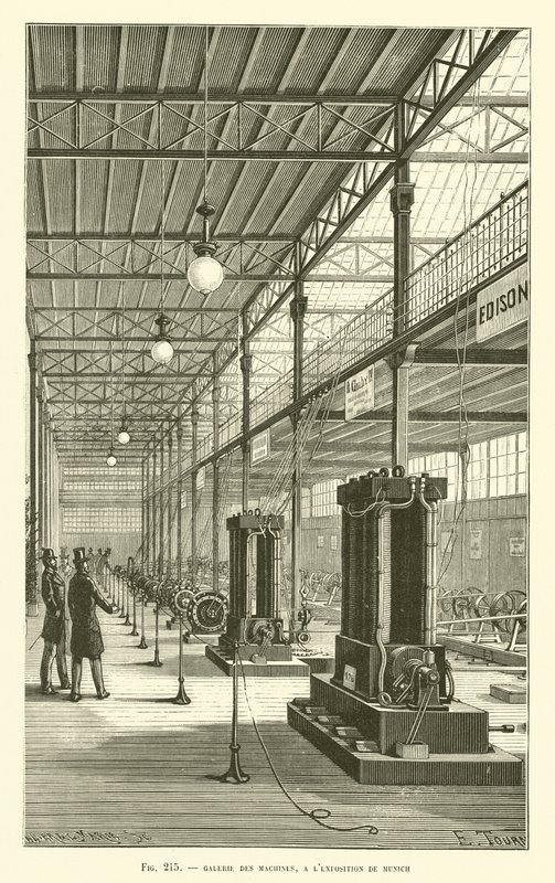 Galerij van machines op de tentoonstelling van München door French School
