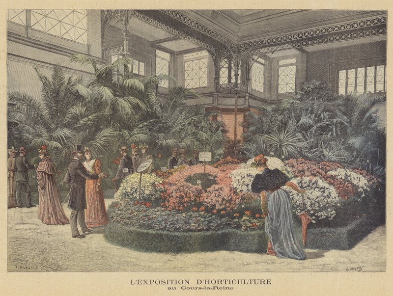 Tuinbouwtentoonstelling in de Cours-la-Reine door French School