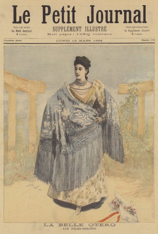 La Belle Otero in de Folies-Bergère door French School