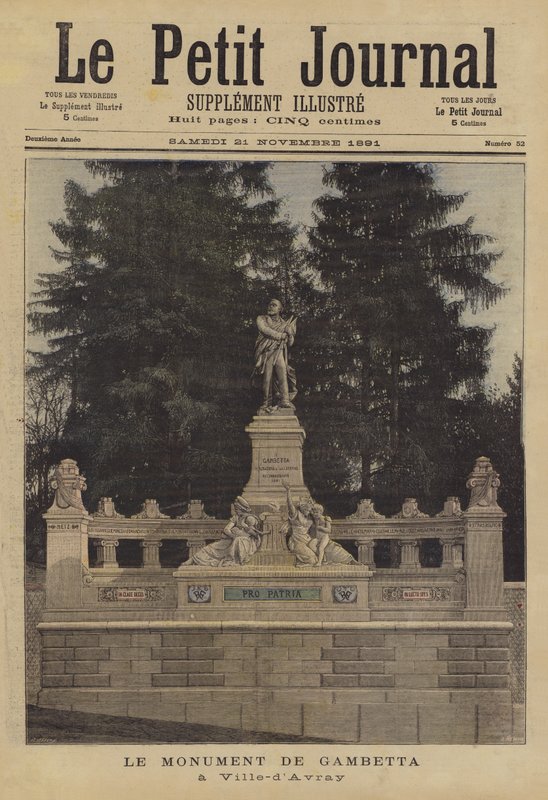 Monument voor Léon Gambetta in Ville d