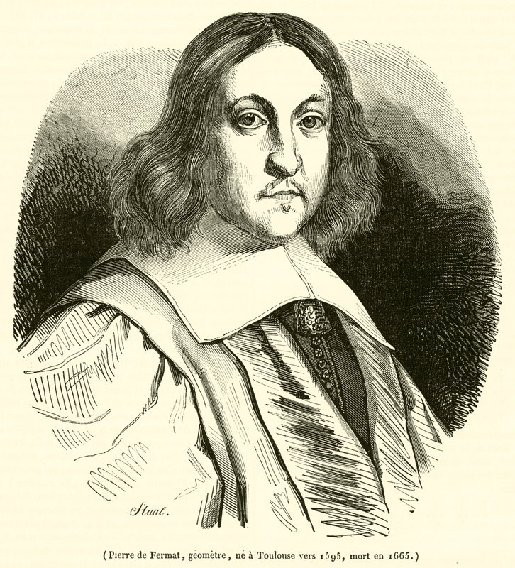 Pierre de Fermat, wiskundige, geboren in Toulouse rond 1595, overleden in 1665 door French School
