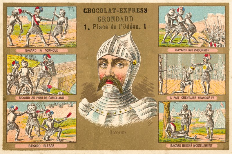 De Chevalier de Bayard en scènes uit zijn leven door French School