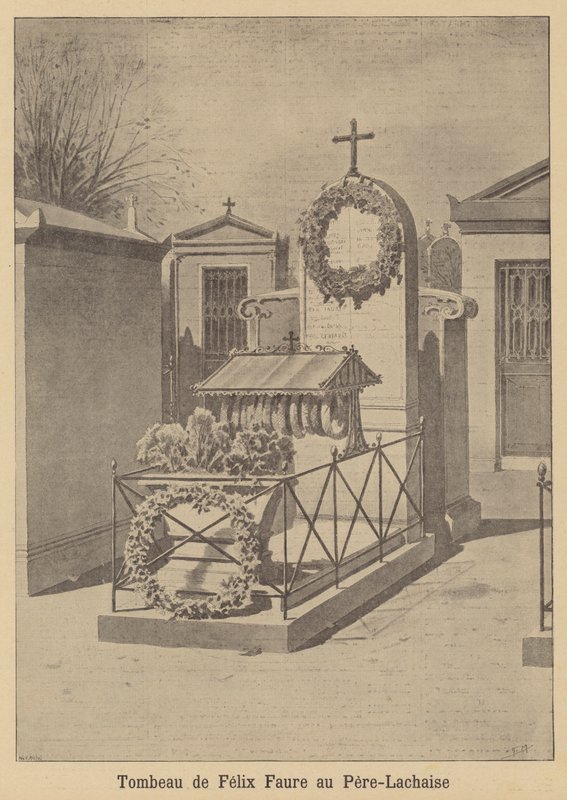 Graf van president Felix Faure op de begraafplaats Père Lachaise, Parijs door French School