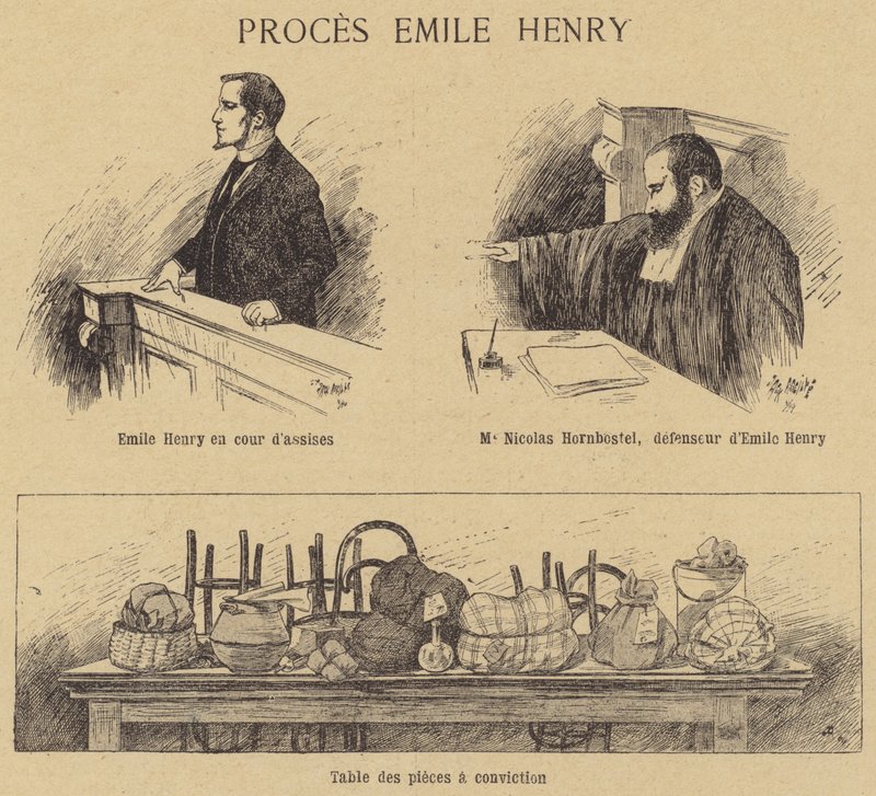 Proces van de anarchistische bommenwerper Emile Henry door French School