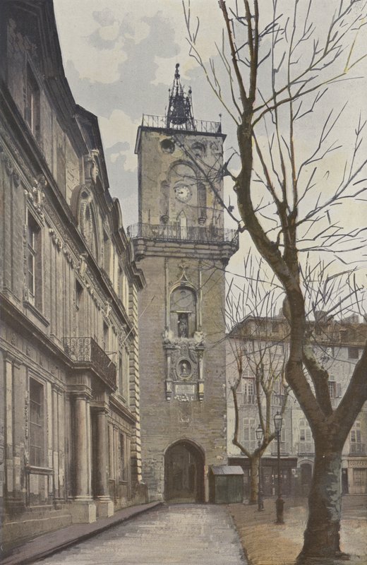 Aix, Stadhuis en Klokkentoren door French Photographer