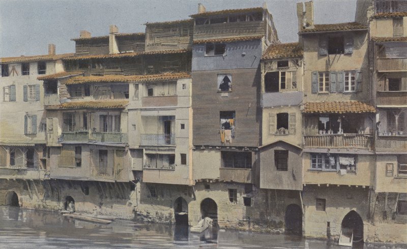 Castres, Huizen aan de rand van de Agout door French Photographer