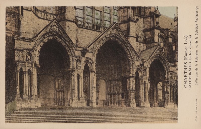 Chartres, Eure-Et-Loir, Kathedraal, Portaal Ensemble door French Photographer