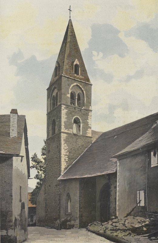 Chorges, Kerk, Klokkentoren, noordzijde door French Photographer