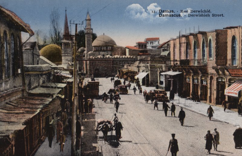 Damascus, Derwishiehstraat door French Photographer