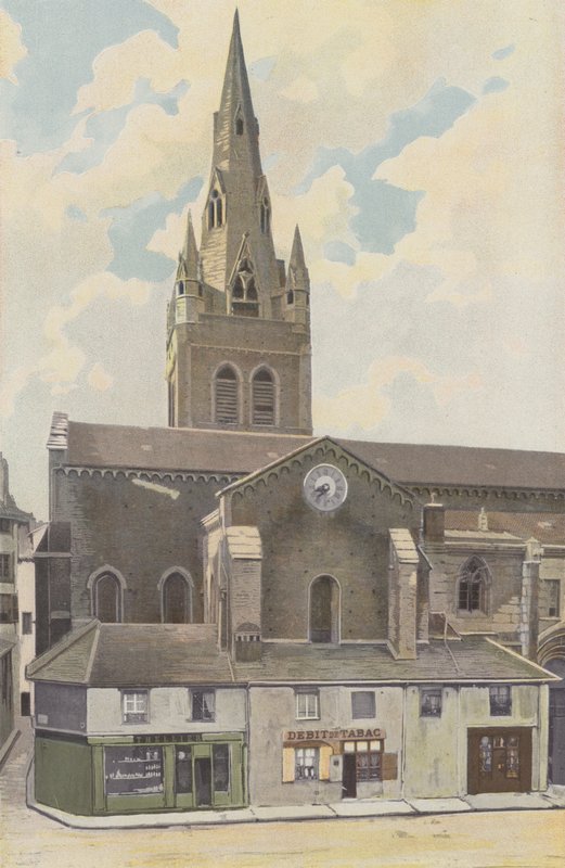 Grenoble, Kerk Saint-Andre, Noordzijde door French Photographer